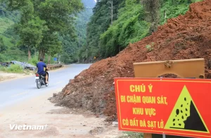 cảnh báo sạt lở tại thành phố Hà giang